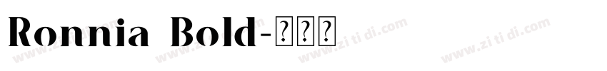 Ronnia Bold字体转换